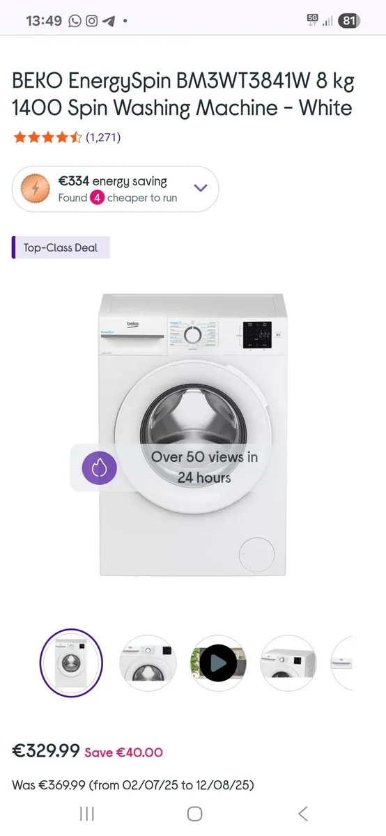 Beko washing machine - Image 1