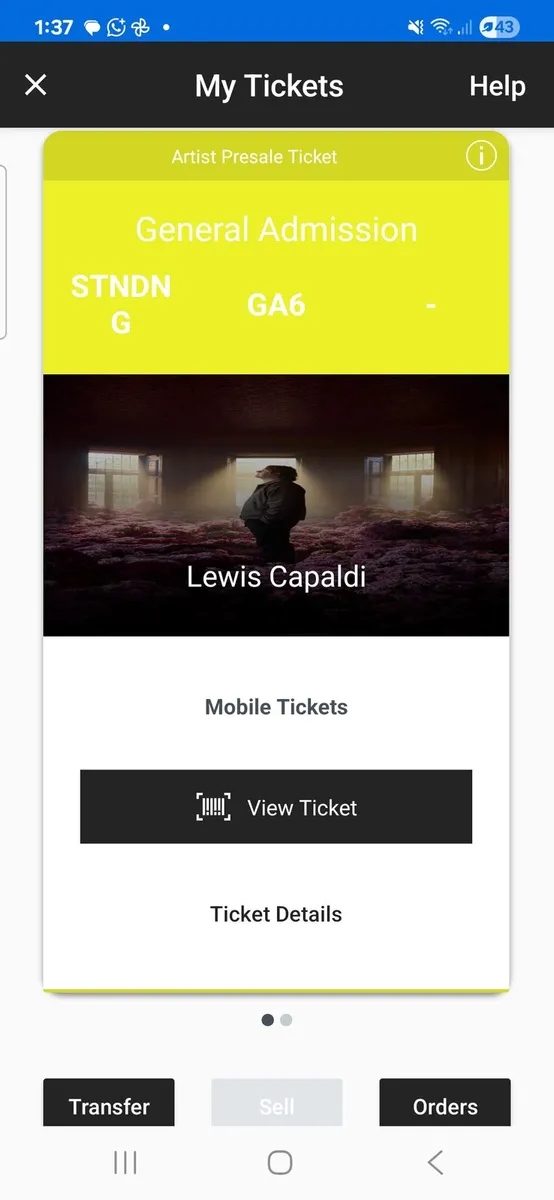 Lewis capaldi tickets