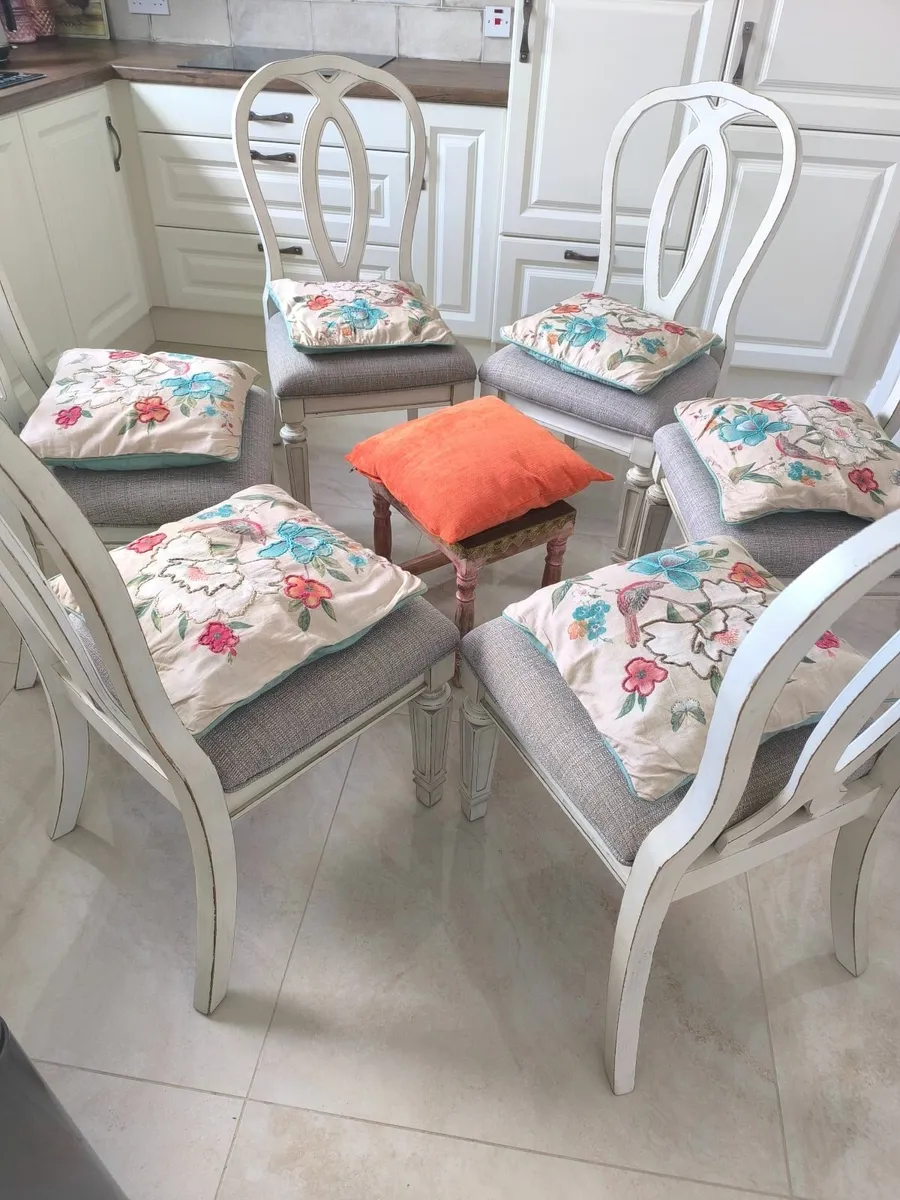Shabby Chic Dining Kitchen Chairs 6 - Image 3