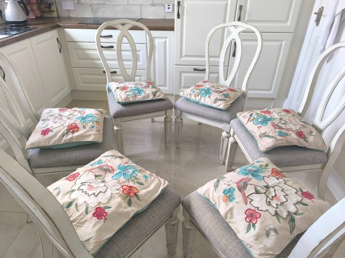 Shabby Chic Dining Kitchen Chairs 6 - Image 1