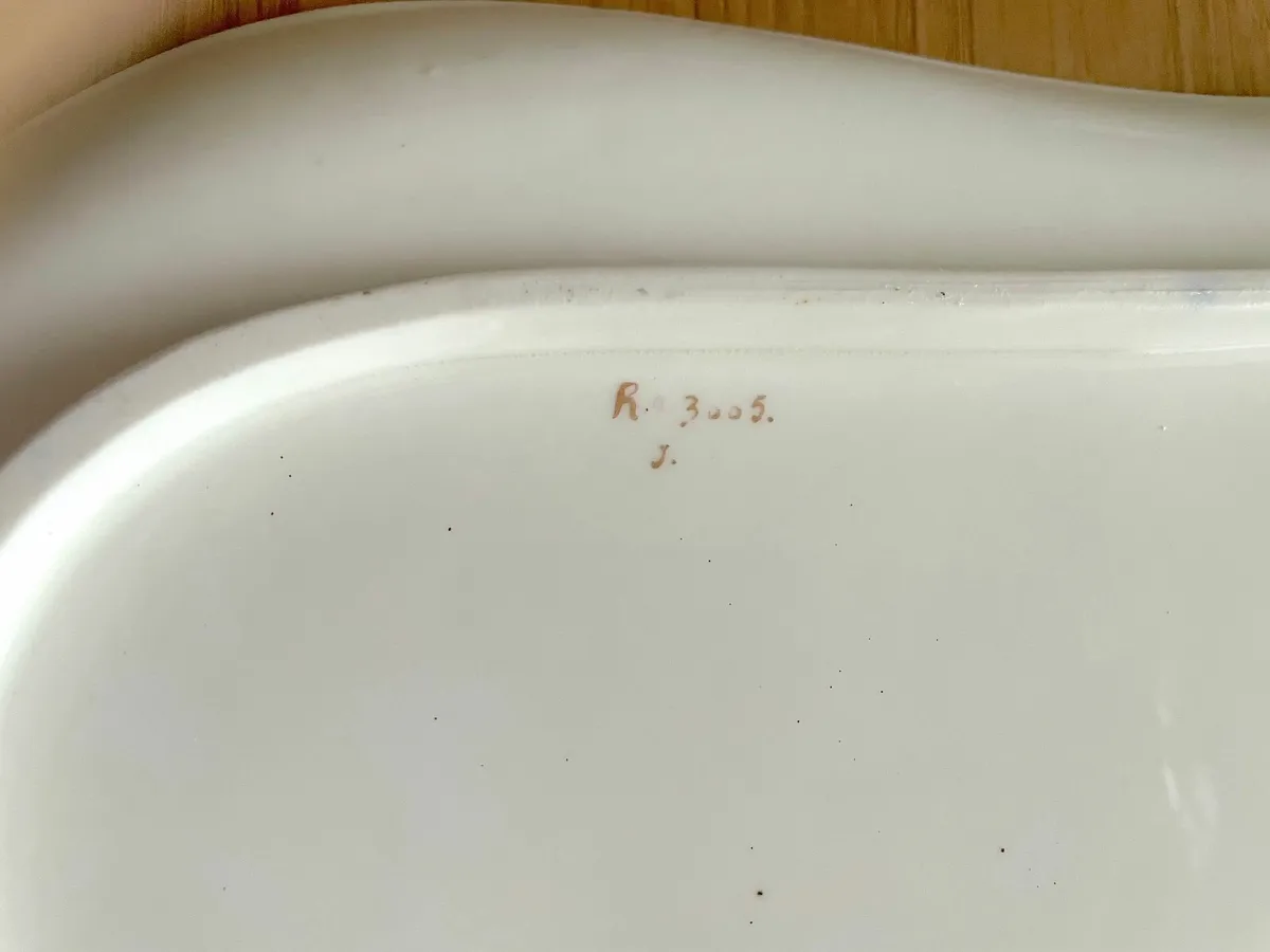Antique Porcelain Large Rectangular Platter - Image 3