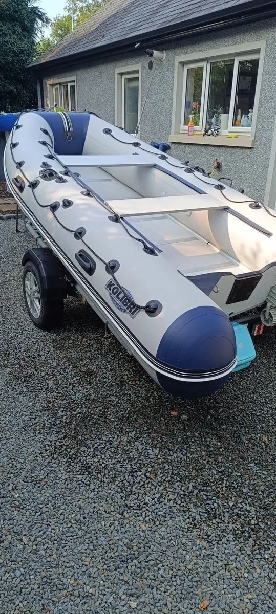 Inflatable boat+engine Yamaha+boat trailer - Image 3