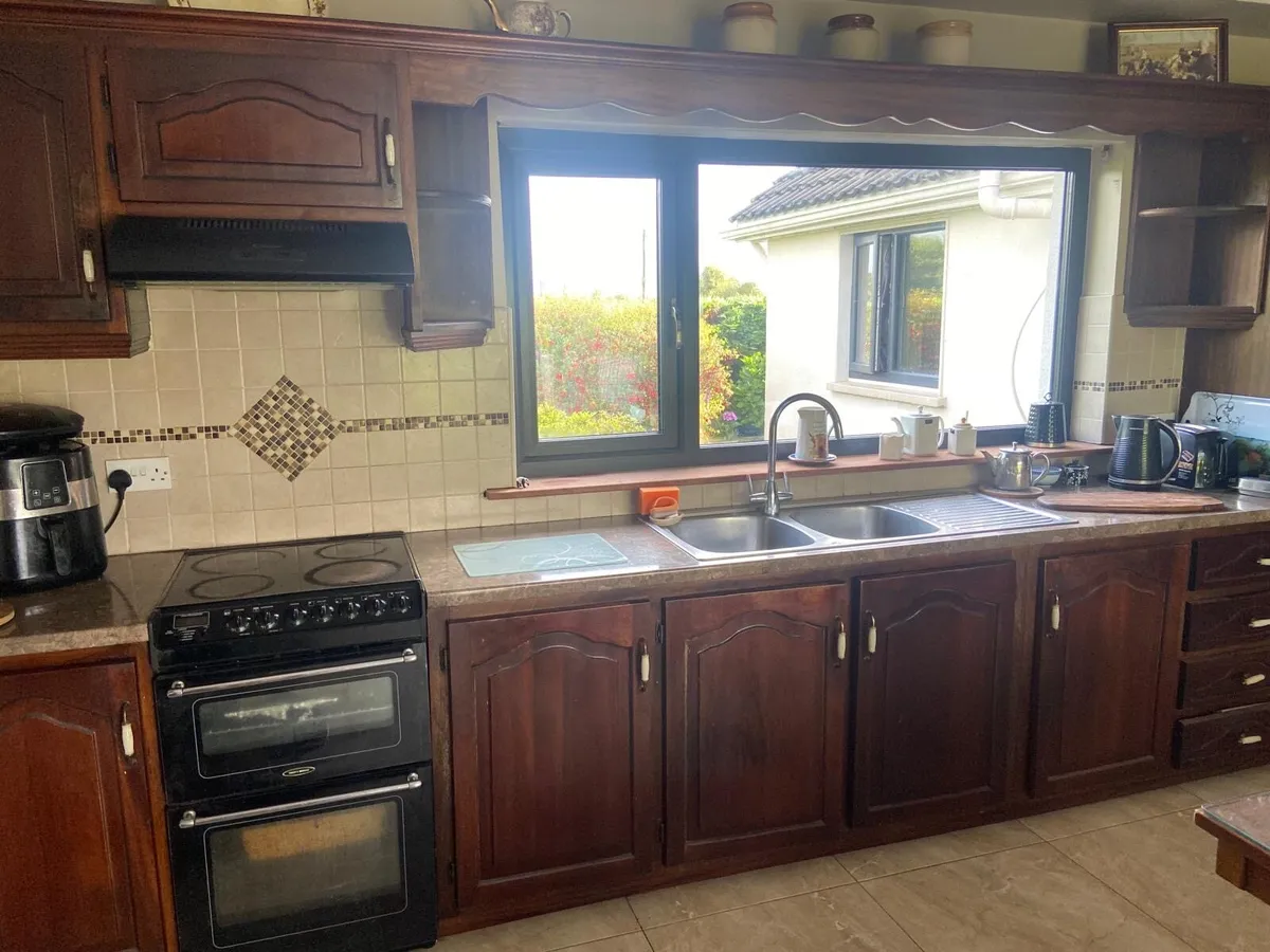 Mahogany Kitchen Units and Countertop - Image 1