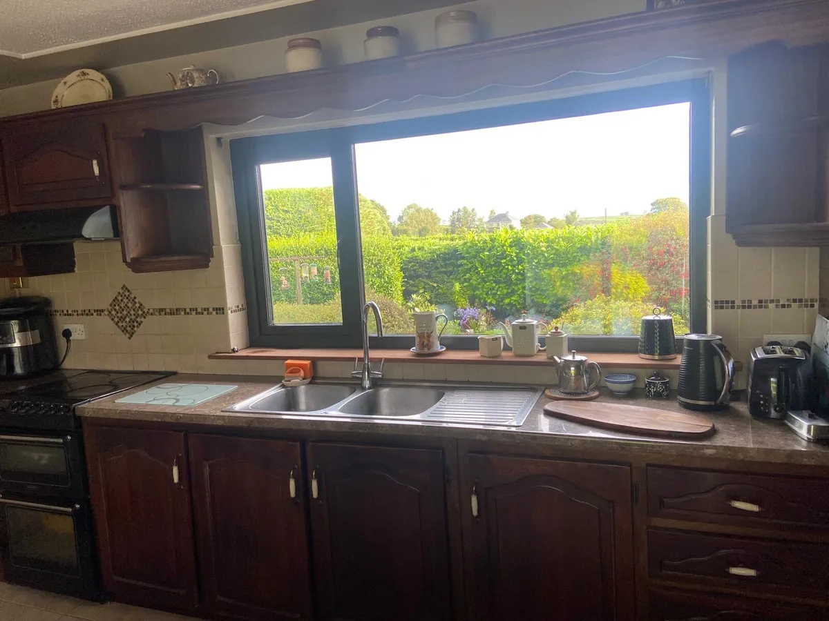 Mahogany Kitchen Units and Countertop - Image 2