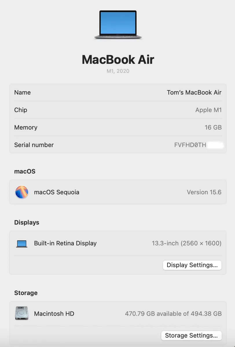 MacBook Air M1 16GB/500GB - Image 3