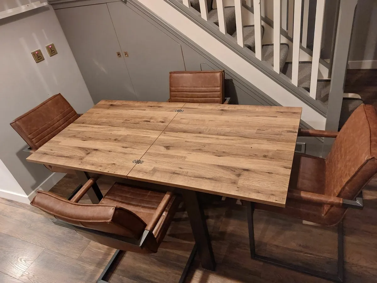 Extendable Dining Table and Chairs - Image 1