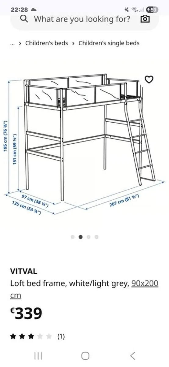 ikea loft bed frame. - Image 2