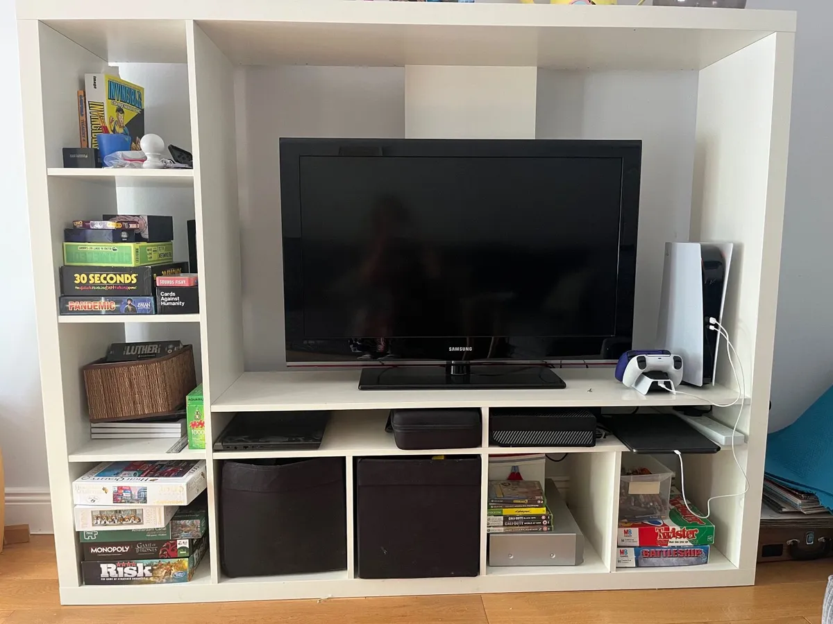 IKEA white tv storage unit- Sandyford area - Image 1