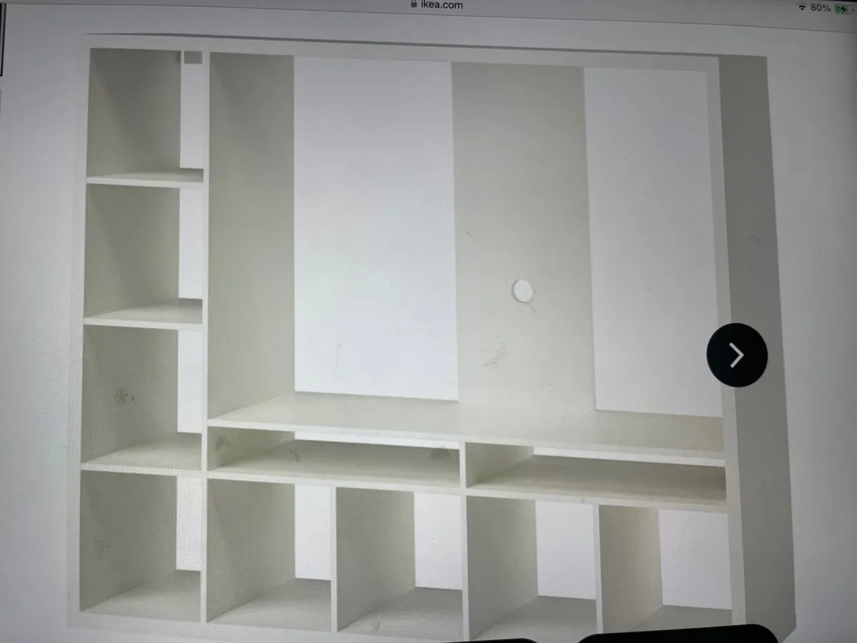 IKEA white tv storage unit- Sandyford area - Image 2