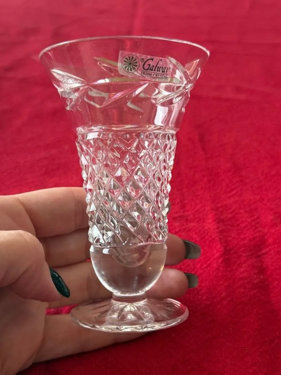 Galway Irish Crystal Bud Vase 10cm Excellent Condition - Image 2