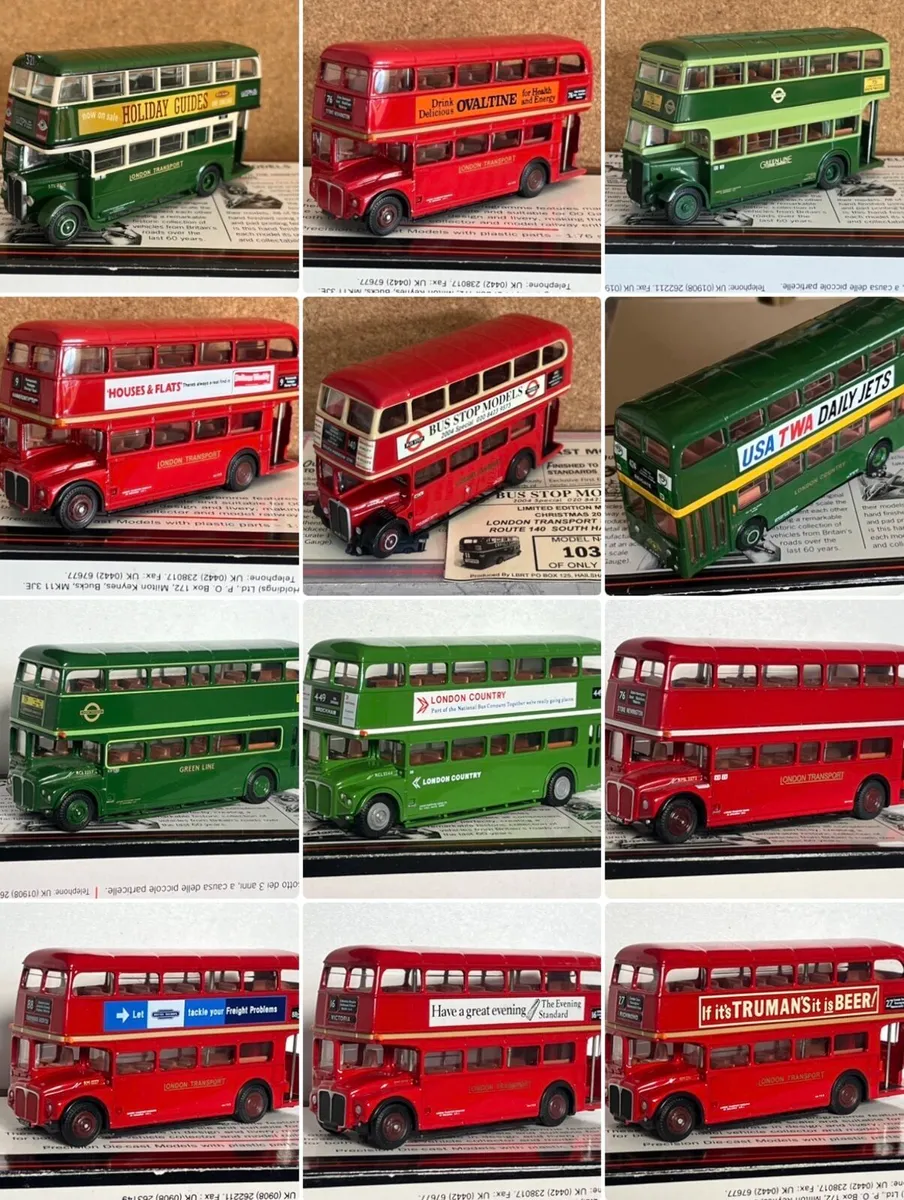 Scale Diecast Model Buses BOXED - Image 1