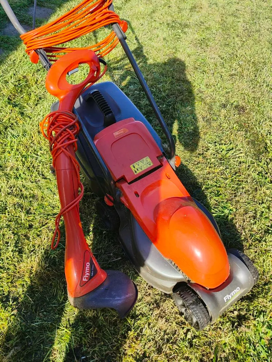 Flymo electric lawnmower and mini strimmer - Image 3