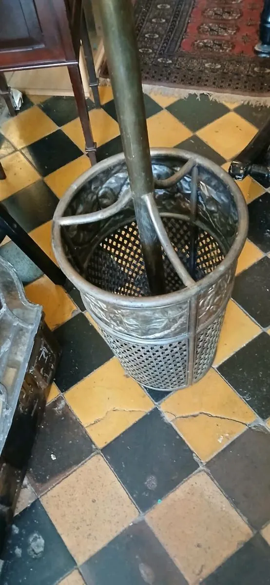 Brass coat and umbrella stand - Image 3
