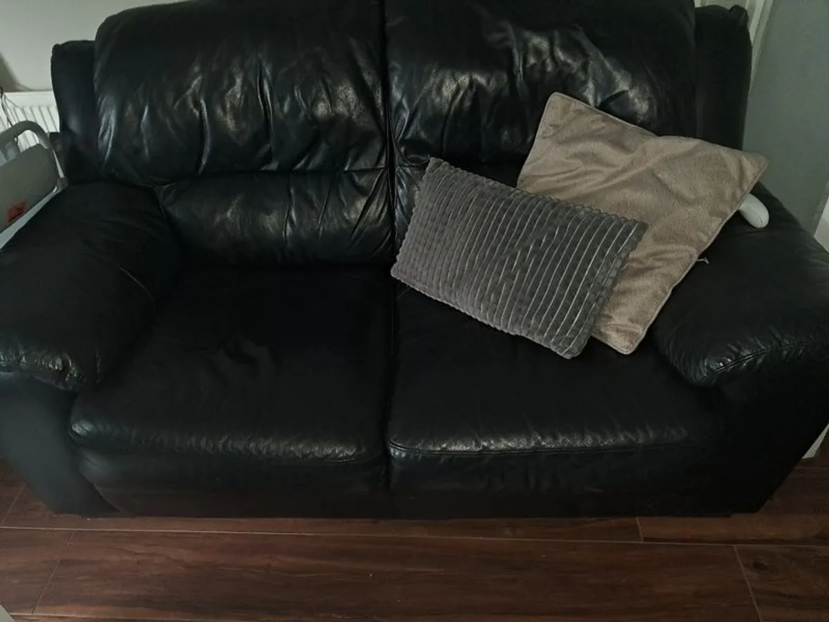 Leather Sofas and Armchair - Image 2
