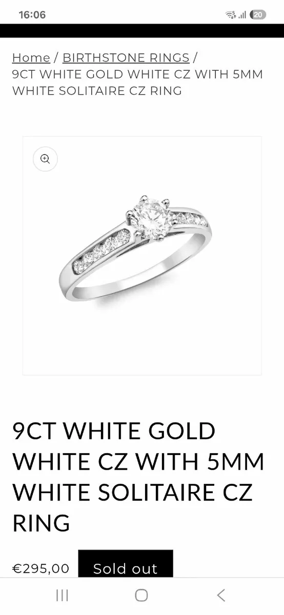 White gold ring - Image 1