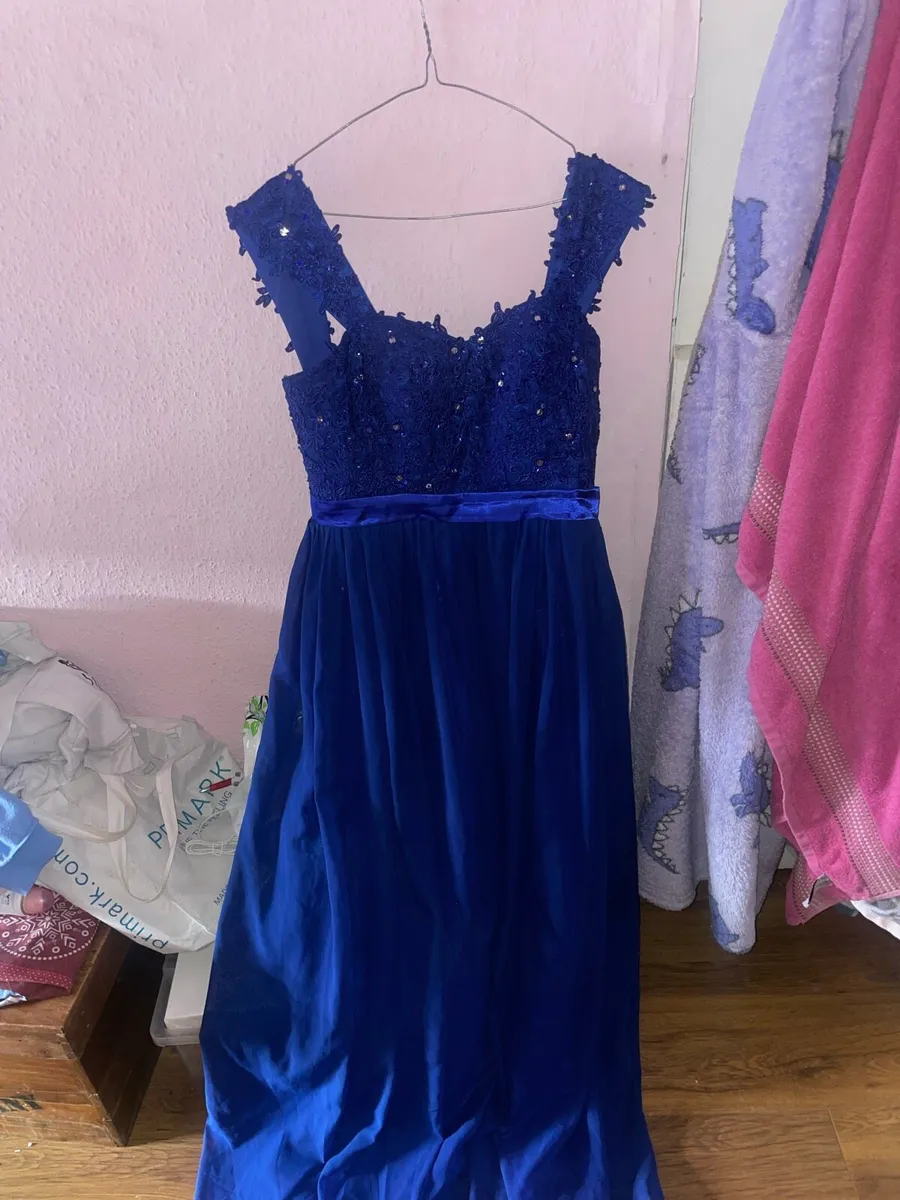Royal blue Debs dress. - Image 2