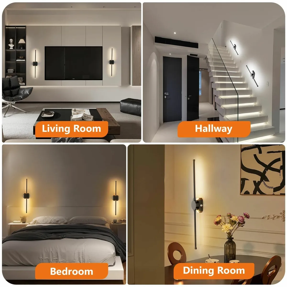 Battery Operated Wall Lights IndoorUSB Rechargeabl - Image 2