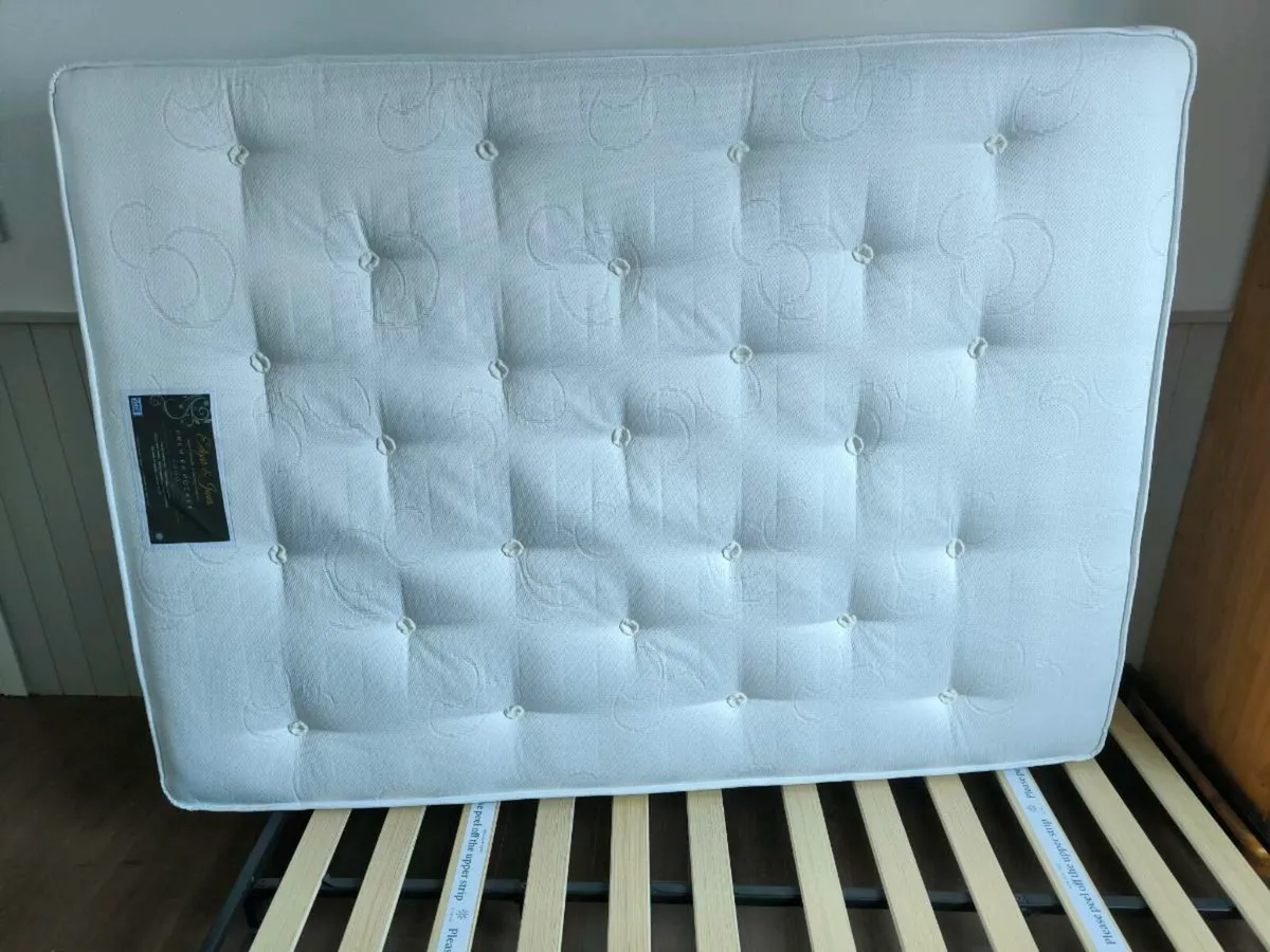 Double Mattress and metal bed frame - Image 1