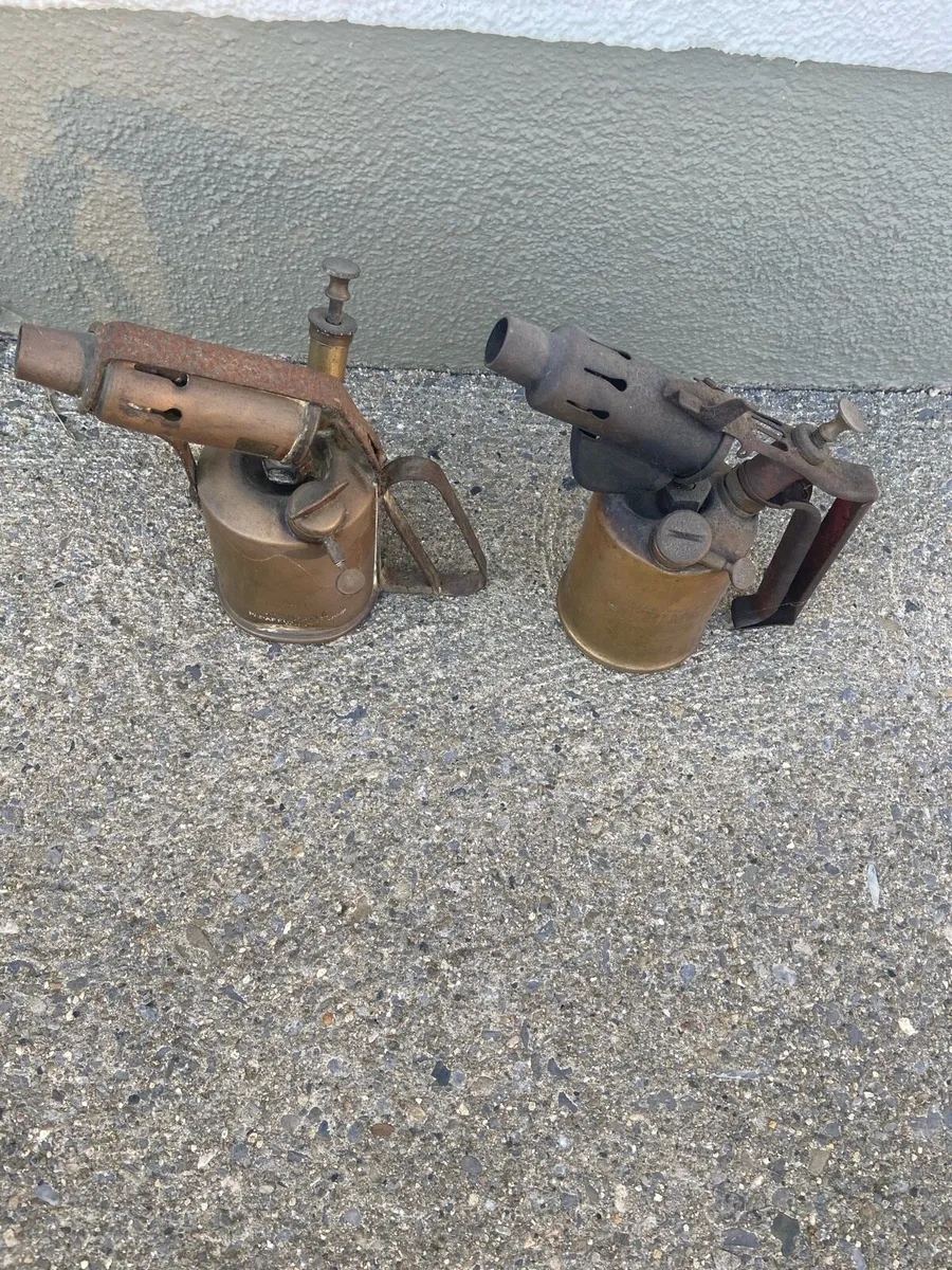 2 Brass Vintage Blow Lamps