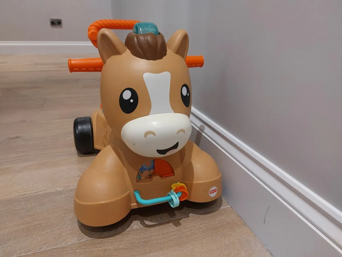 Fisher-Price Walk, Bounce and Ride Pony Baby Walke - Image 1