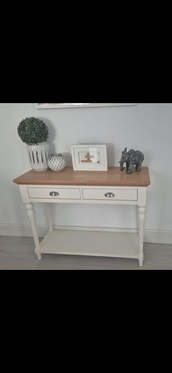 Hall table double drawers two table console table - Image 1