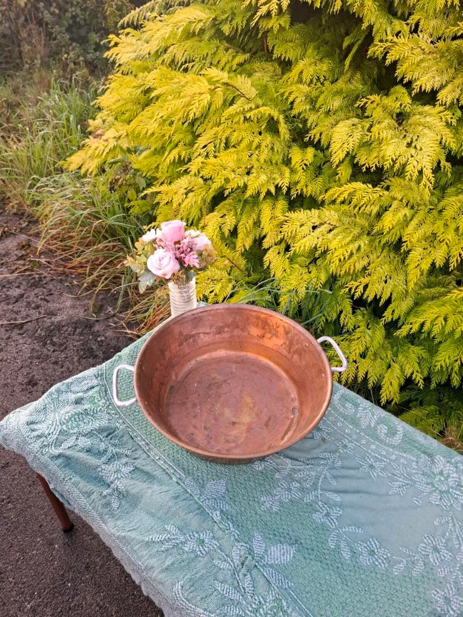 Copper jam casserole pot postage possible - Image 2