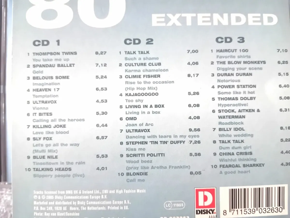 EXTENDED  80S    3 CD BOXED SET  2005 - Image 2