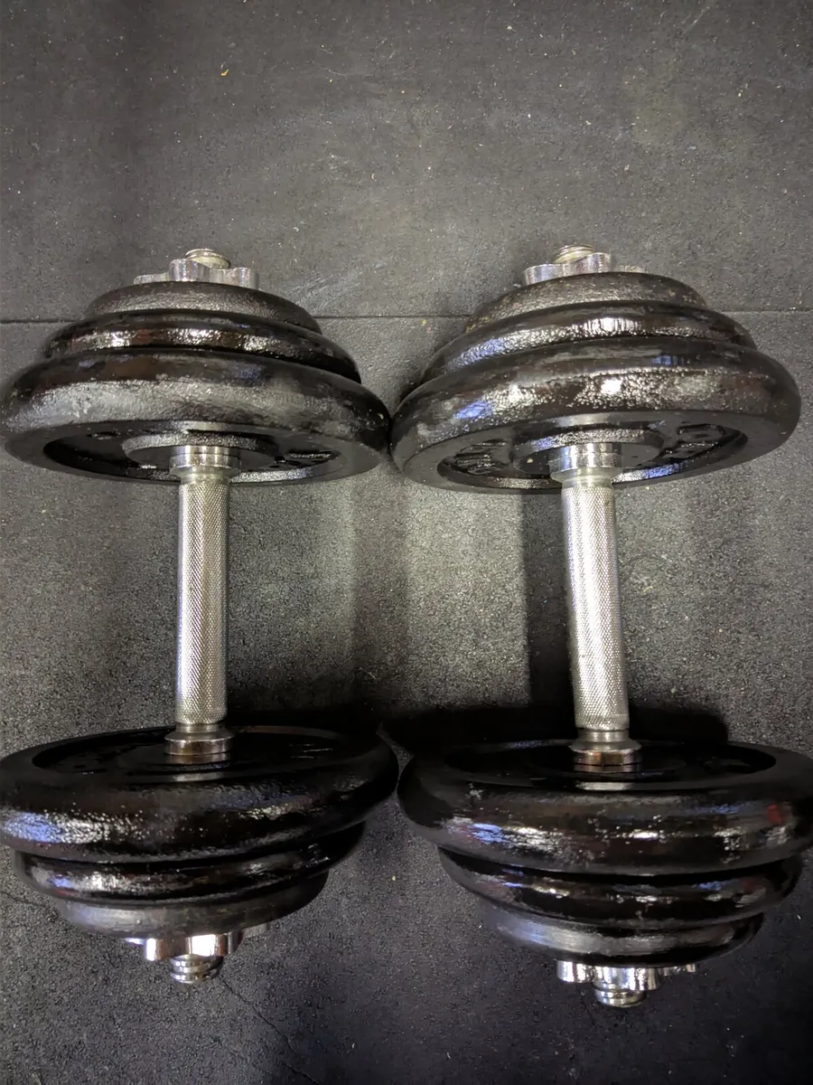2x20kg Dumbbell Set -Adjustable 40kg Total Weight - Image 2