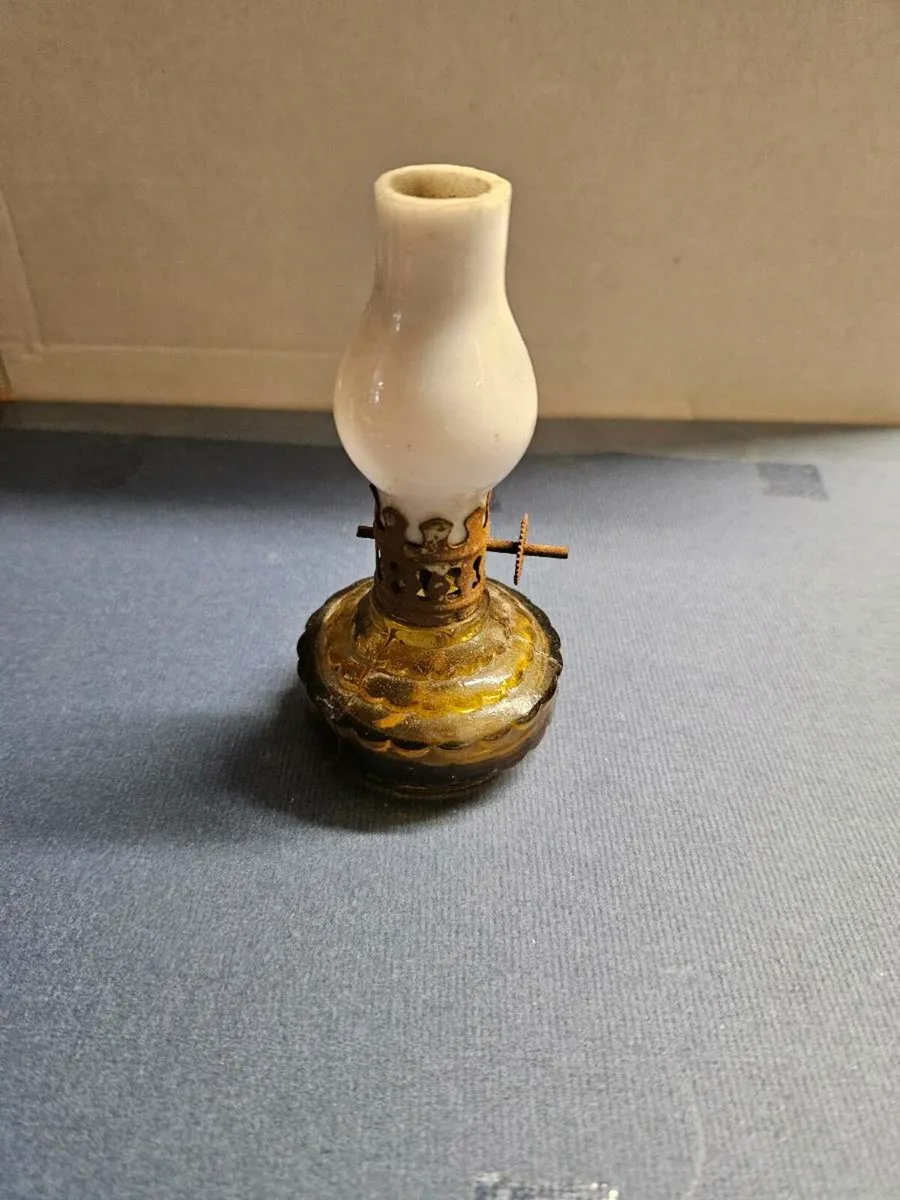 Vintage Miniature Oil Lamp - Image 1