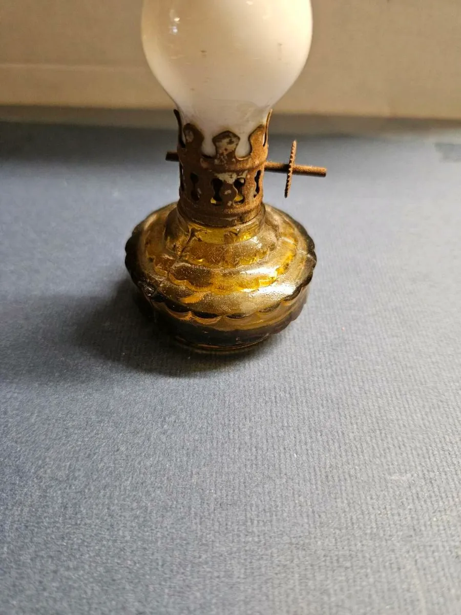 Vintage Miniature Oil Lamp - Image 2
