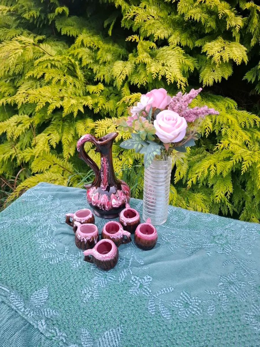 Vintage ceramic drink service set postage possible