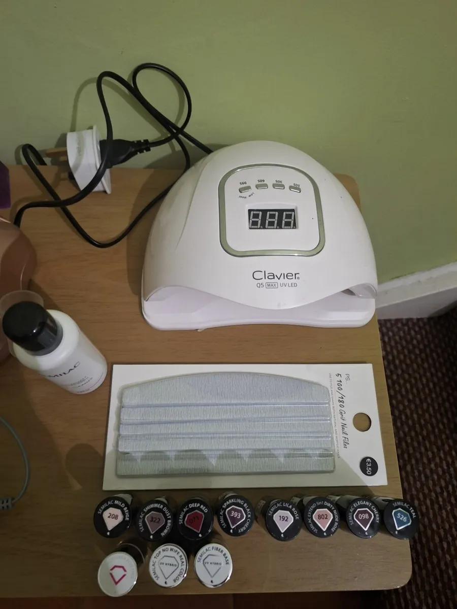 Nail drill, UV lamp, SEMILAC POLISH and table - Image 3