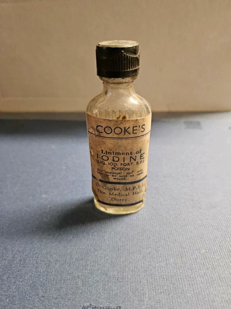 Vintage Iodine Bottle E Cooke Gorey Wexford - Image 1