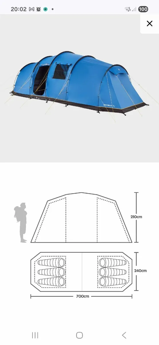 Zenobia 6 tent for sale - Image 1