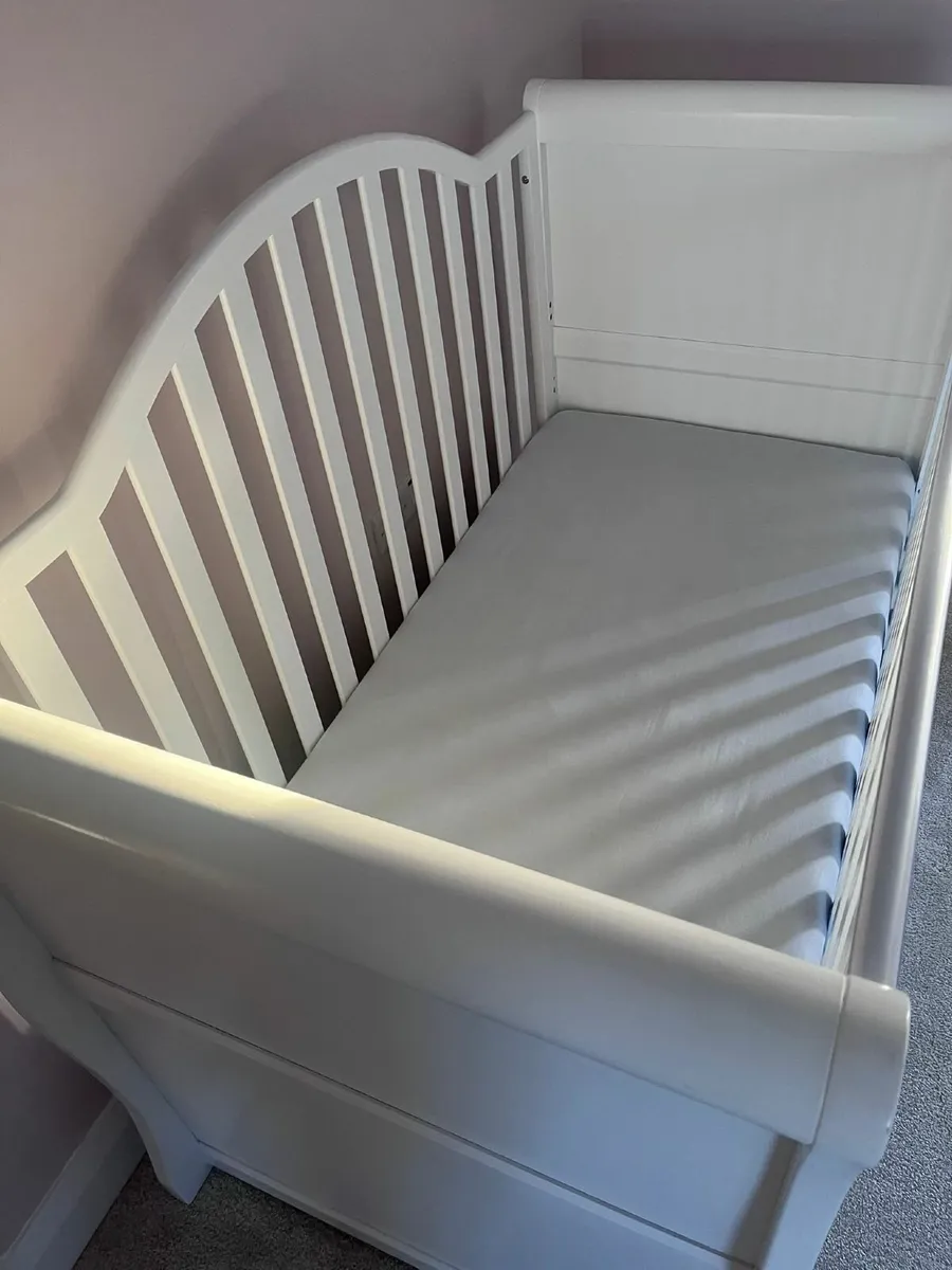 Kids Cot Bed + Mattress - Image 4