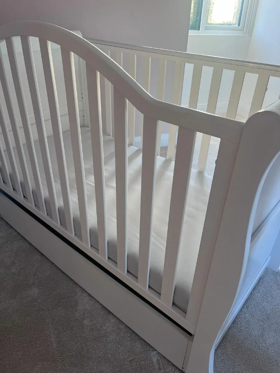 Kids Cot Bed + Mattress - Image 2