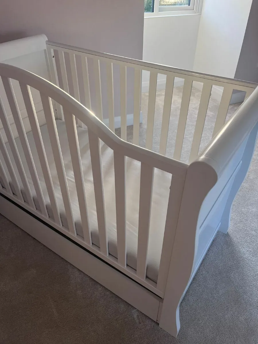 Kids Cot Bed + Mattress - Image 1