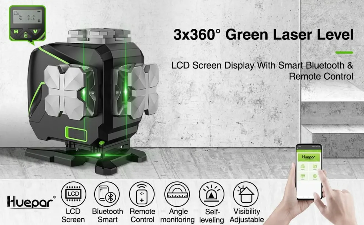 Trade Rated 3x360 Green Laser Level self leveling - Image 2