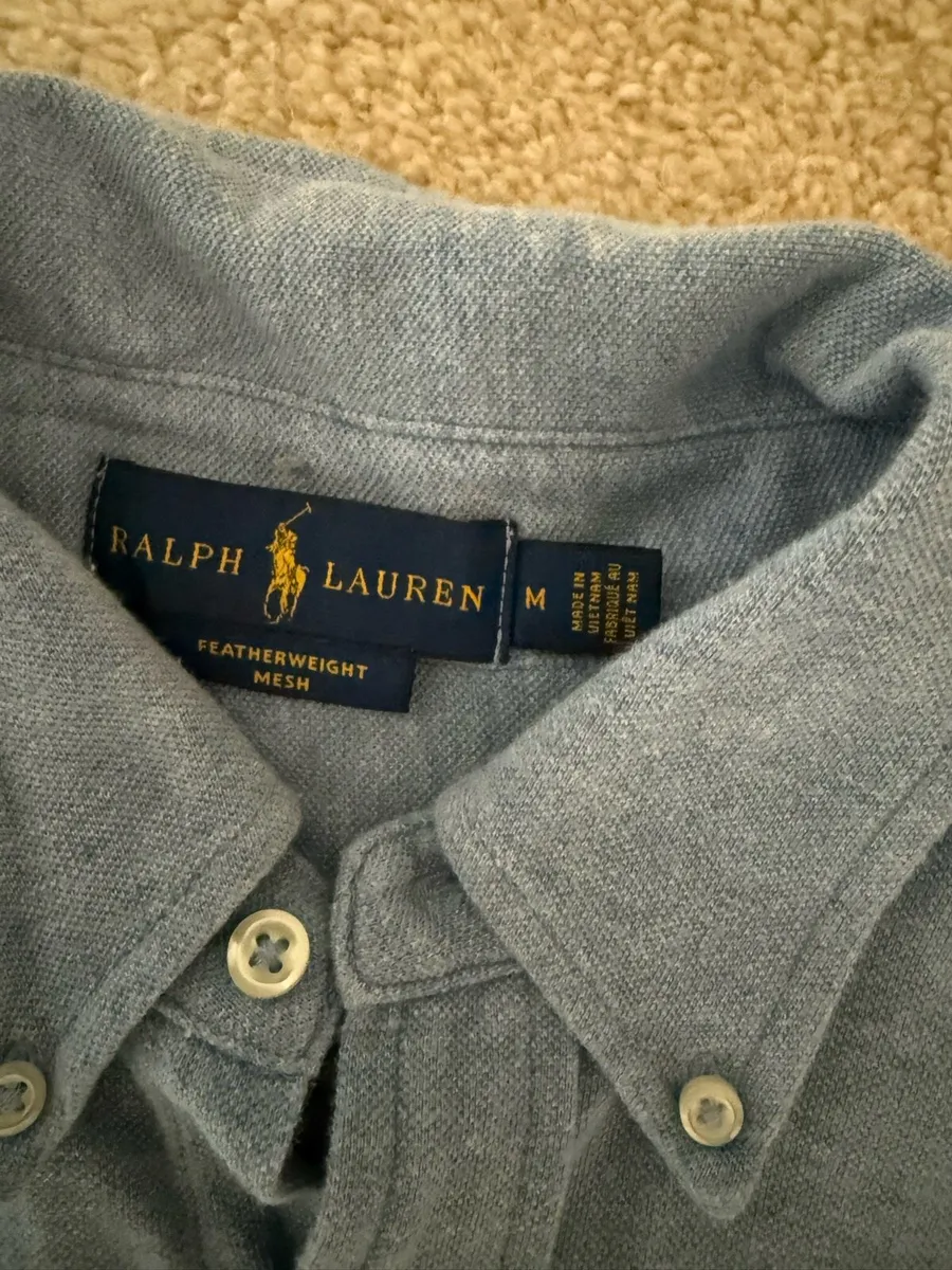 Men’s Ralf Lauren fitted blue shirt - Image 2