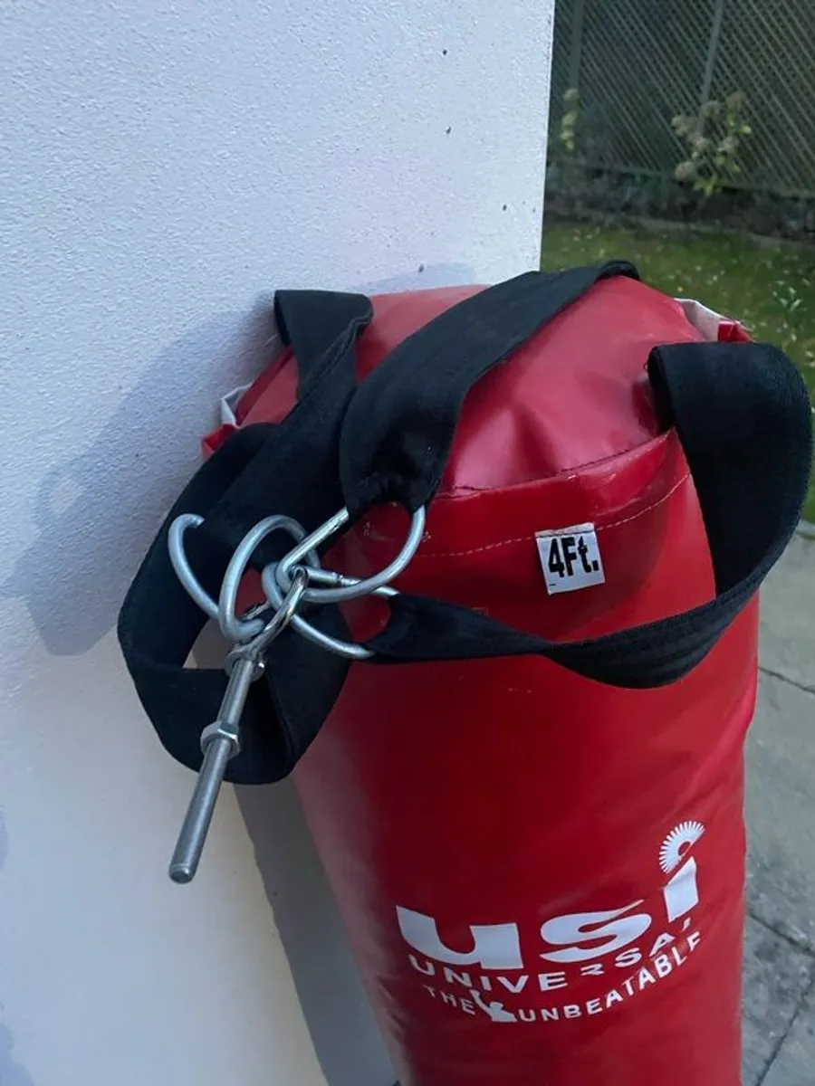 Leather boxing bag - 4ft professional USI - Image 2