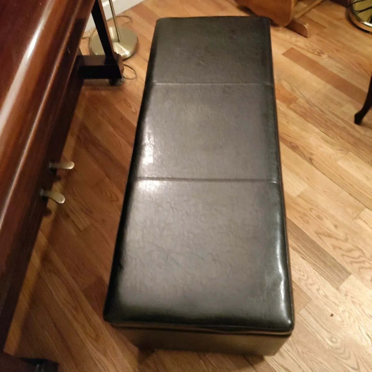 Faux Leather Ottoman - Image 2