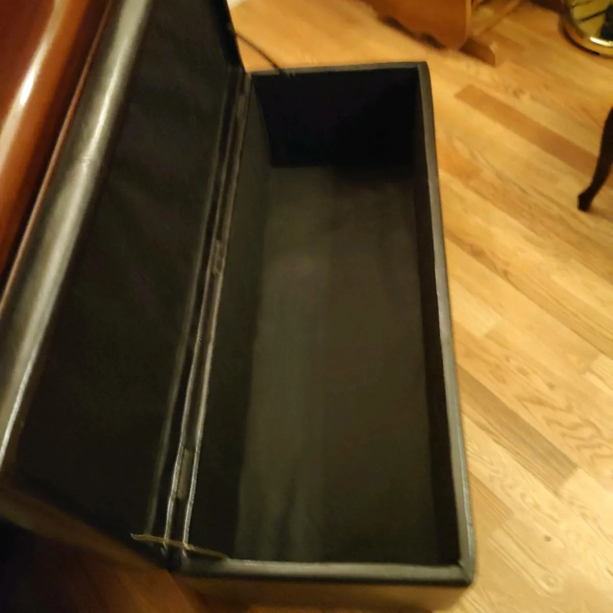 Faux Leather Ottoman - Image 3