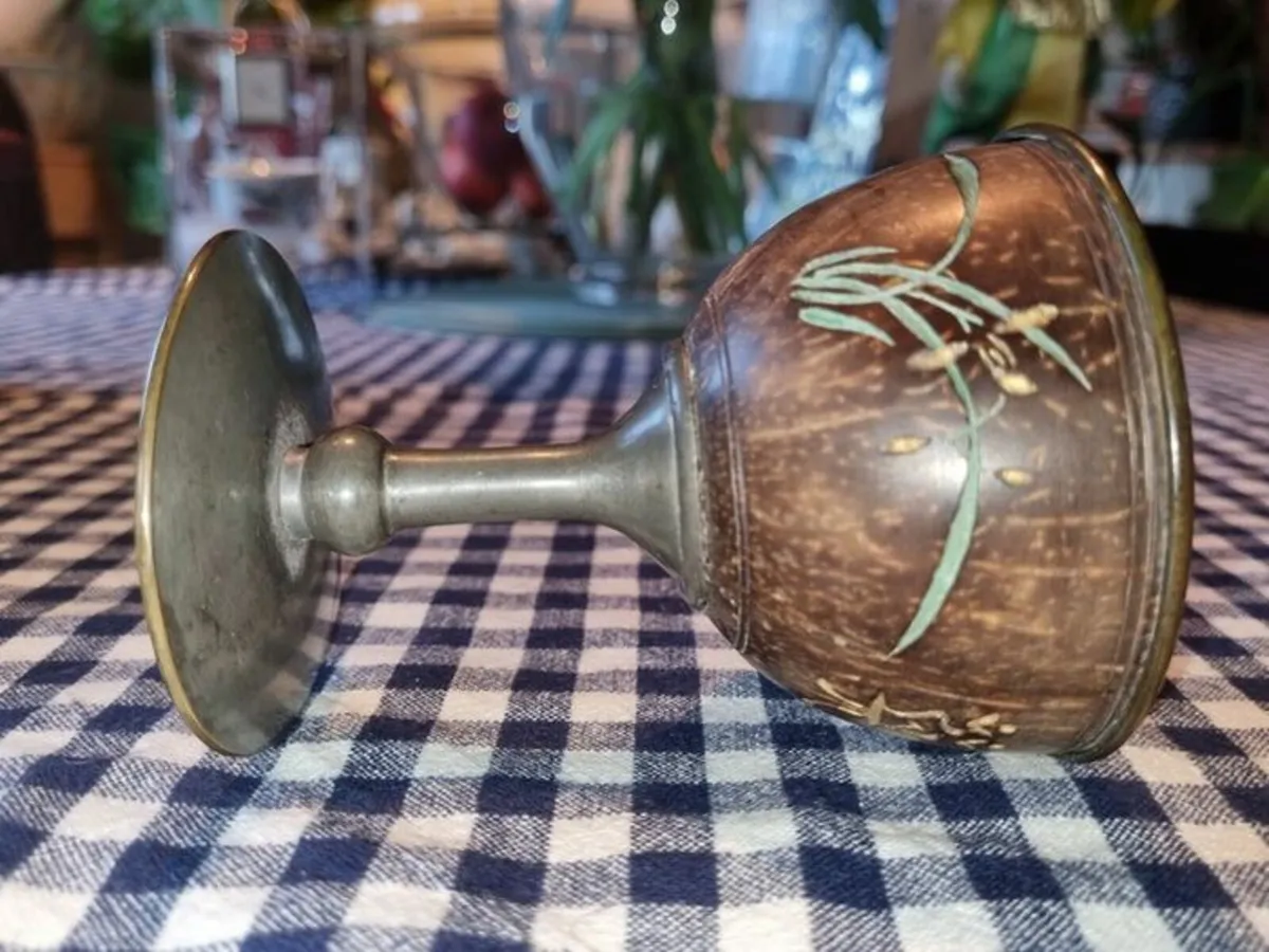 Antique Chinese Pewter Drinking Cup - Image 4