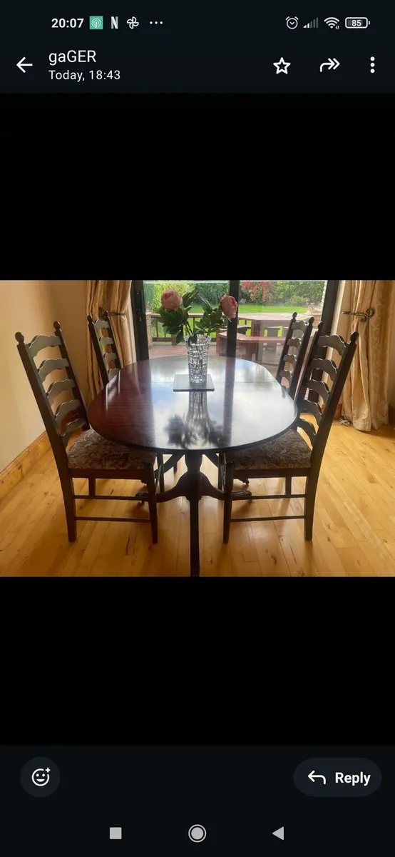 Dining room table and chairs - Image 2