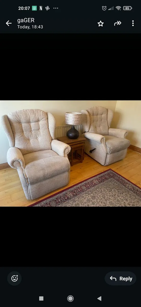 Recliner Armchairs x 2