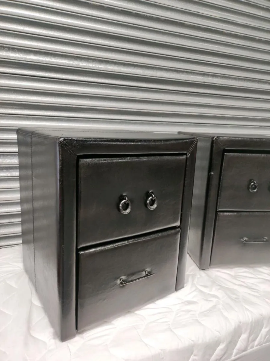 5ft leather bed & lockers set *delivery - Image 3