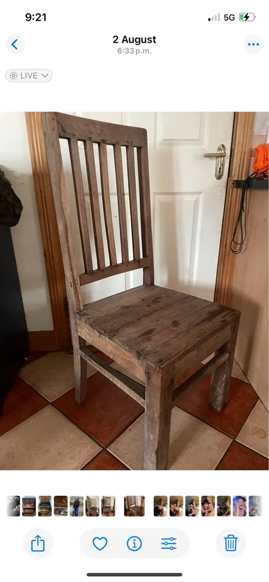 Antique farmhouse kitchen chairs - Image 1
