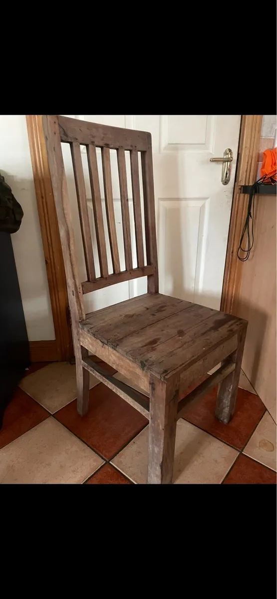 Antique farmhouse kitchen chairs - Image 2