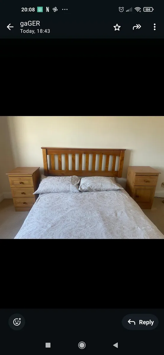 Headboard and bedside lockers