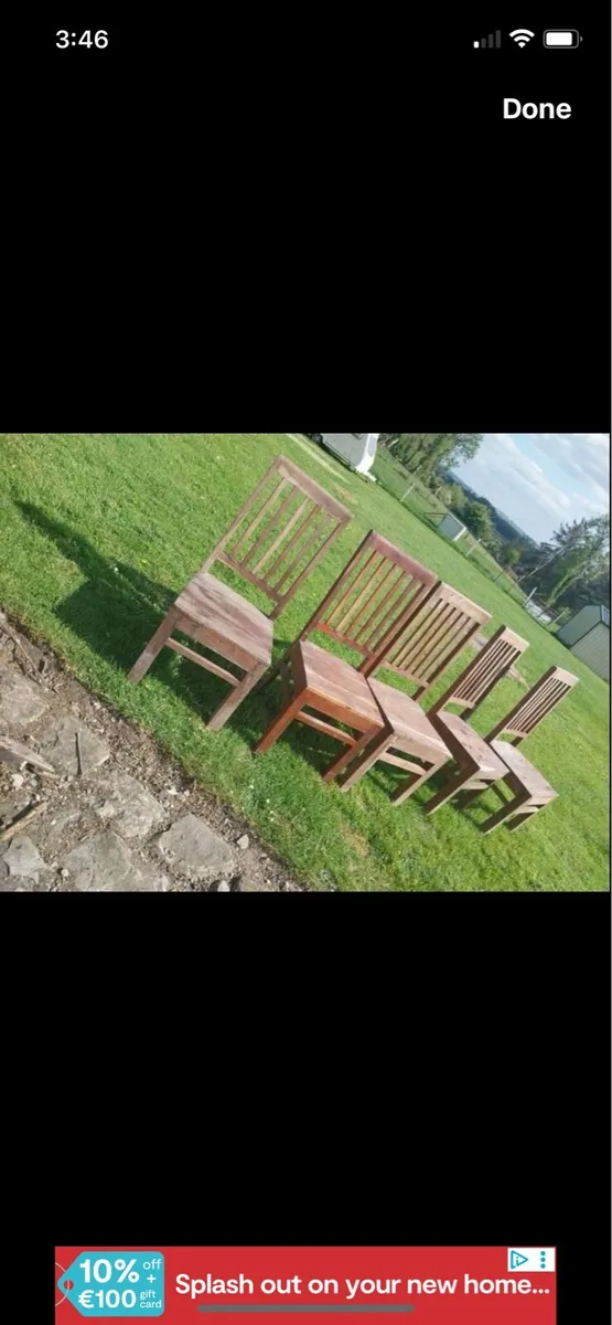 Antique farmhouse kitchen chairs - Image 3